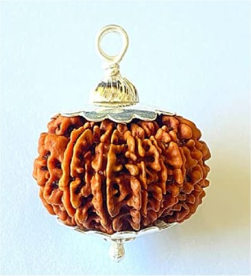 Ceylonmine01 16 Mukhi Rudraksha Silver Plated Pendant for Men & Women Silver Wood Pendant