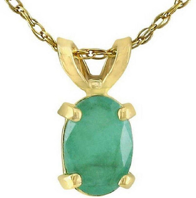 Gemzonite Certified Emerald (Panna) Pendant for Men & Women Gold-plated Brass Locket