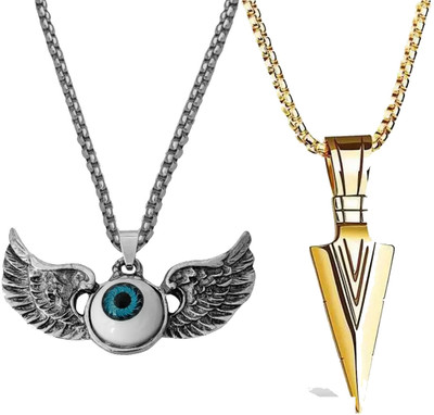 Shiv Jagdamba Titanium Stainless Steel Pendant Set