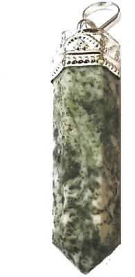 Takshila Gems Natural Moss Agate Pendant Pencil Pointer Shape Moss Agate Stone Locket Stone Locket