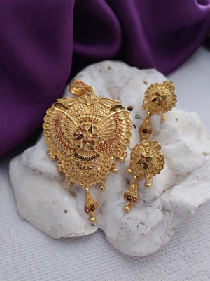 GOPINATH ENTERPRISES Brass Gold-plated Gold Jewellery Set(Pack of 1)