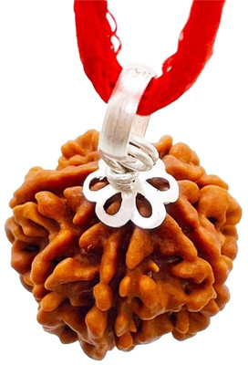 TODANI JEMS Nepali 7 Mukhi Rudraksha Original Seven Face Rudraksha Metal Capped Wood