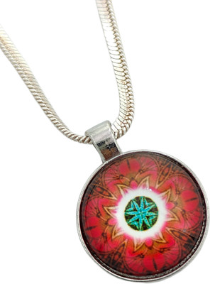 BHAGYA G Fashion Mandala Pendant For Girls Women Necklace Locket Brithday Jewellery Gifts Crystal Crystal Locket