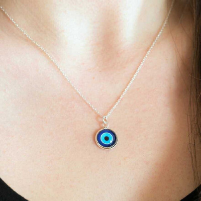Animated DEvil Eye Pendant/Necklace Protect You From Harmful Energy and Negativity Silver Alloy Pendant