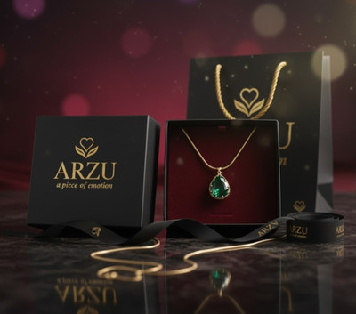 Arzu ARZU Verde Royale Pendant Gold-plated Zircon Stainless Steel Pendant