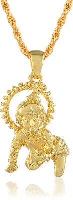 MissMister Brass Gold plated Laddu Gopal Bal Krishna Pendant Gold-plated Brass Pendant
