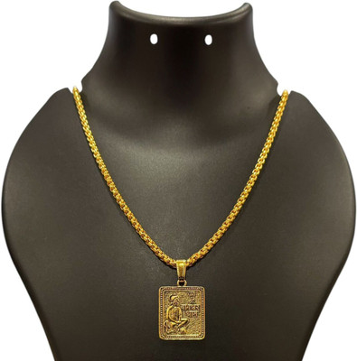 aklina Hanuman bajrangbali Bageshwer locket with chain Gold-plated Alloy Locket Set