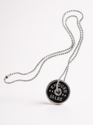 RAPPERSSHOP Stainless Steel Gym Pendant with Box Chain for Men & Boys Stainless Steel Pendant Set