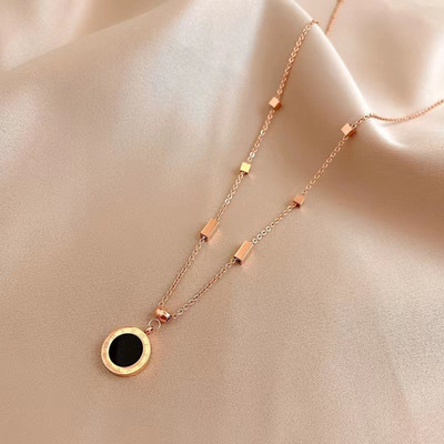 MYKI Elegant Pendants With chain For women & girls Gold-plated Cubic Zirconia Stainless Steel Pendant