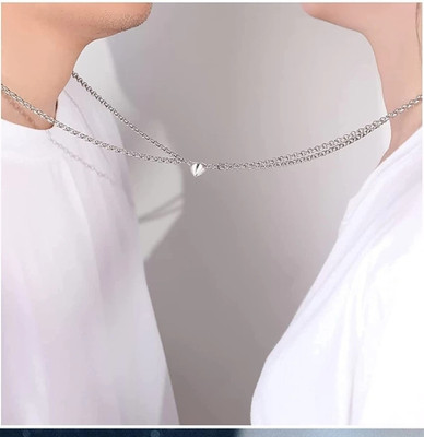 house of common Magnetic Heart Pendant for Couple, Stylish Daily/Partywear Locket Gold-plated Stainless Steel Pendant