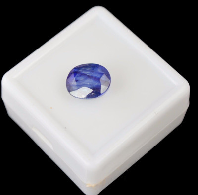 AG Jewels 6.25 Carat Natural Certified Blue Sapphire Stone Pendant