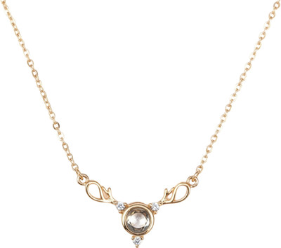FOGGMART Elegant Gold Pendant Necklace for Women & Girls, Adjustable, Rust-Free Jewellery Gold-plated Stainless Steel, Metal Pendant Set