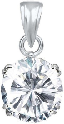 Suruchi Gems & Jewels Zircon (American Diamond) 6.25 Ratti or 5.50 Ct Men & Woman bis Hallmark 925 Sterling Silver Stone Pendant