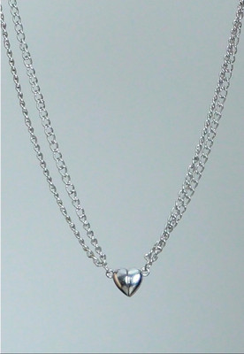Teeragaj Piyush Enterprises Stylish Silver Plated Magnetic Couple Heart Pendants Sterling Silver Alloy Pendant