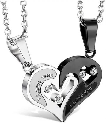 Animated Titanium Stainless Steel Pendant Set