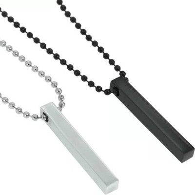 Teeragaj C 619_PR-silver+blk bar Sterling Silver Stone Pendant Set