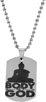 M Men Style Religious Lord Buddha Meditating Yoga Buddhism Jewelry(Body Of God) Sterling Silver Stainless Steel Pendant