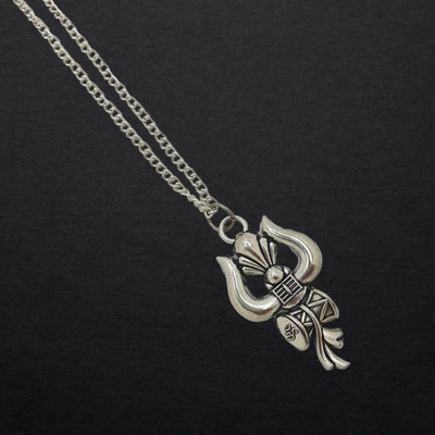 lisa vorce Mahadev Locket OM Shiv VinaashKari Shakti Kavach 5 Mukhi Chamtkaari Rudraksha Silver Brass, Alloy Locket Set