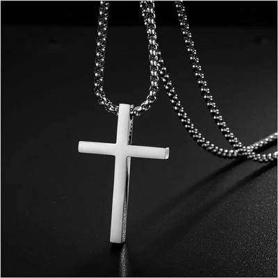 LB Fashion Holy Bible Nail Cross Pendant Sterling Silver Stainless Steel Pendant