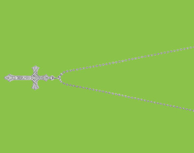 Dynamic Retail Global Rhodium Plated Stainless Steel Chain Set