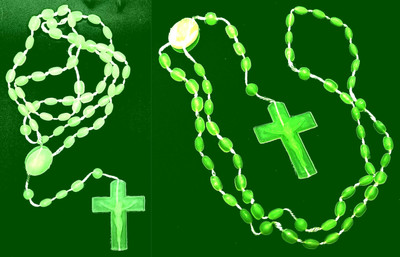 Dynamic Retail Global Jesus Cross Radium Locket Pendant Necklace Religious Jewellery Christmas MA1836 Crystal Pendant Set
