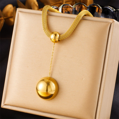 MYKI Elegant Gold-Plated Pendant Necklace For women & girls Gold-plated Stainless Steel Pendant