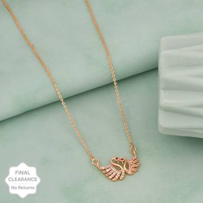 harikrupa HRI_121 Hari Krupa Jewellery Elegant Lovely Couple of Birds Design Pendent Gold-plated Cubic Zirconia Alloy Pendant