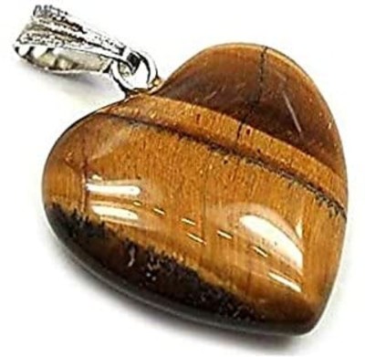 Divinity Crystals Tiger Eye Stone Heart Shaped Unisex Pendant for Strength & Hesitation Crystal Crystal Pendant