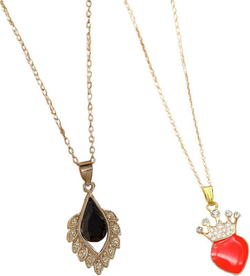 HEM RUPA Exquisite Locket and Chain Designs for Men, Boys, Women and Girls Gold-plated Metal, Metal Locket Set