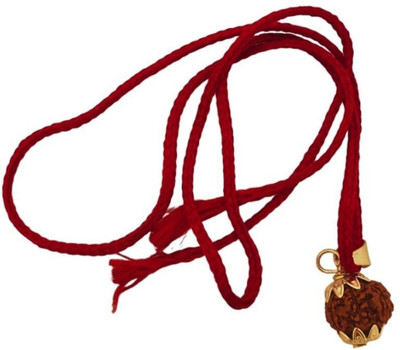 urbanzebra 7 MUKHI ORIGINAL RUDRAKSHA NEPALI ORIGINAL Gold-plated Brass, Wood Pendant Set