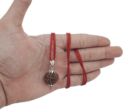 A1 yashvriddhi 5 Mukhi Rudraksha five Faced panch Nepali Rudraksh Bead Original & Certified Silver Beads Brass, Wood Pendant