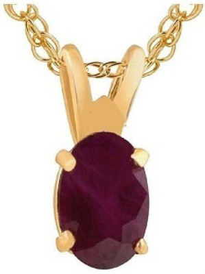 RATAN BAZAAR Gold-plated Ruby Pendant Gold-plated Ruby Bronze Pendant