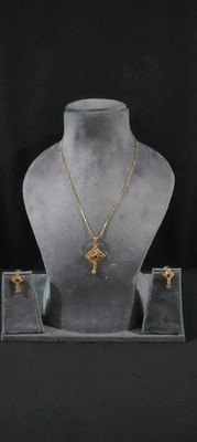 ali pendent and locket Gold-plated Diamond Alloy Pendant Set