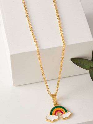 Dressberry necklace_chain Gold-plated Plated Brass Necklace Set
