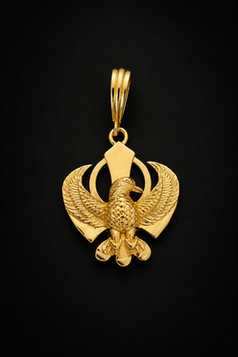 3 STAR JEWELLERY EAGLE KHANDA PENDANT | KHANDA PENDANT | KHANDA LOCKET | Gold-plated Brass Pendant
