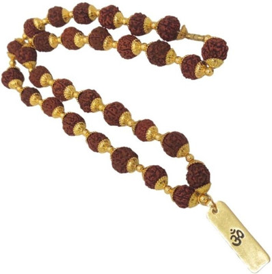 FLY PL STORE Most Beautiful Dotted Locket Pendant With Mala For Unisex Gold-plated Brass Pendant Set