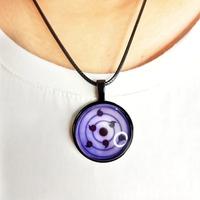 Tiny Tim Anime Sasuke Uchiha Rinnegan Pendant Necklace Jewellery Cosplay Accessory Metal Pendant Set