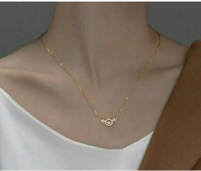 Pitaamaa American diamond Rose Gold korean pendant MRT-25 Gold-plated Crystal Brass Pendant Set