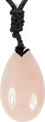 CRYSTU Rose Quartz Crystal Stone Drop Shape Pendant/Locket For Men & Women Quartz Crystal Pendant