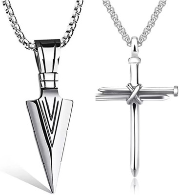 Shiv Jagdamba Titanium Stainless Steel Pendant Set