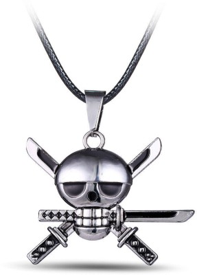 RVM Jewels Anime Luffy One Piece Skull Sword Zoro Inspired Pendant Necklace Jewellery Alloy