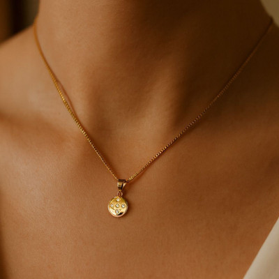 SILphony Timeless Circle – Rose 925 Hallmarked Design Rhodium Silver Pendant