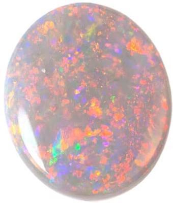 SIDHGEMS 7.25 Ratti 6.55 Crt Opal Stone Certified Natural A+ Quality White Astrological Opal Stone