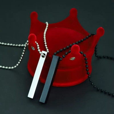 m a enterprises F 48_JS blk slvr bar Stone Pendant Set