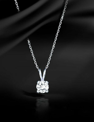Qyuri Anushka Sharma Silver Diamond Necklace Silver Diamond, Zircon Stainless Steel