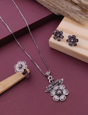 SHIVAY FASHION HUB Alloy Gold-plated Silver Jewellery Set(Pack of 1)