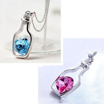 zebisco Sterling Silver, Rhodium Crystal Stainless Steel, Stone Locket Set