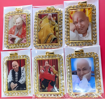 GURUJI CREATION Blessing Pendant with Om Guruji pendent om pendent gold color pendent(pack 5) Metal Pendant