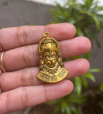 DIVINOOR Gold Hanuman locket Gold-plated Brass Pendant Set