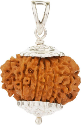 GEMSMANTRA 12 Mukhi Rudraksha Bead With Pendant Original Medium Natural & Lab Certified Wood